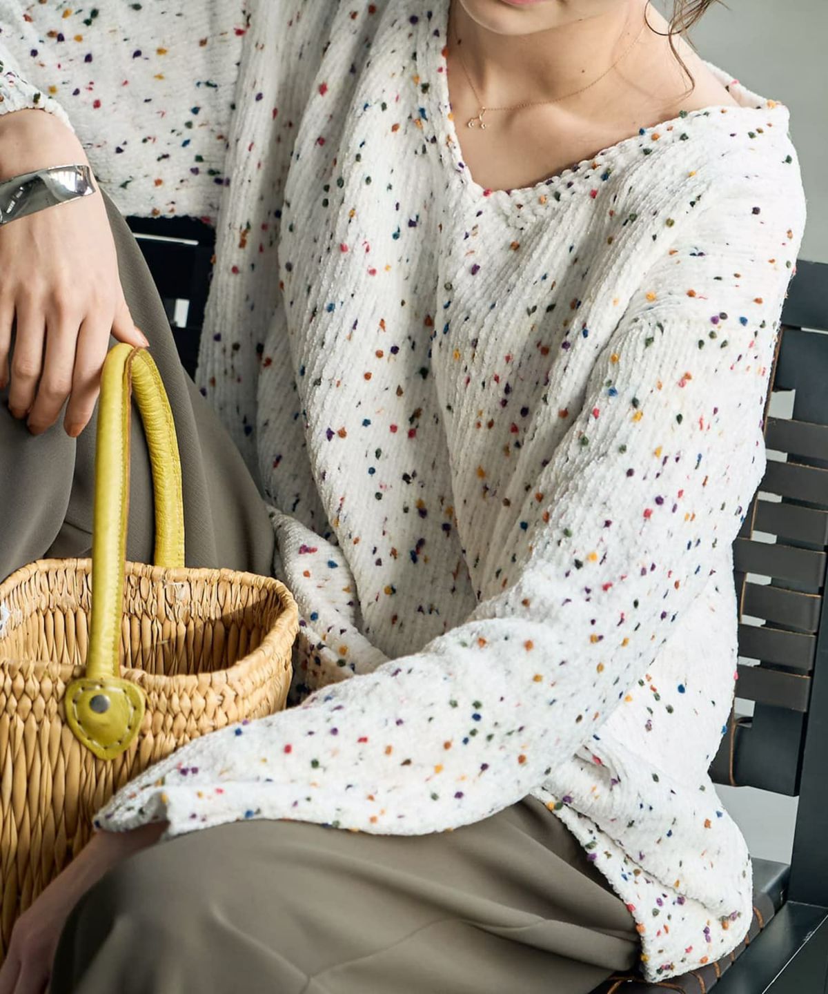 着用イメージ 167cm ホワイト