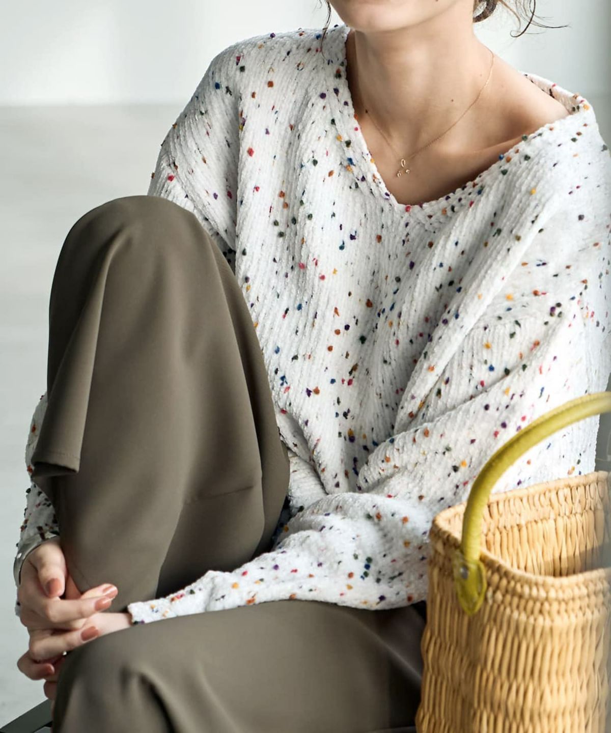 着用イメージ 167cm ホワイト