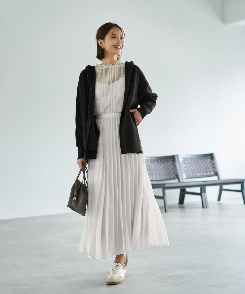 ダブルファスナーニットパーカー | おしゃれな大人レディース