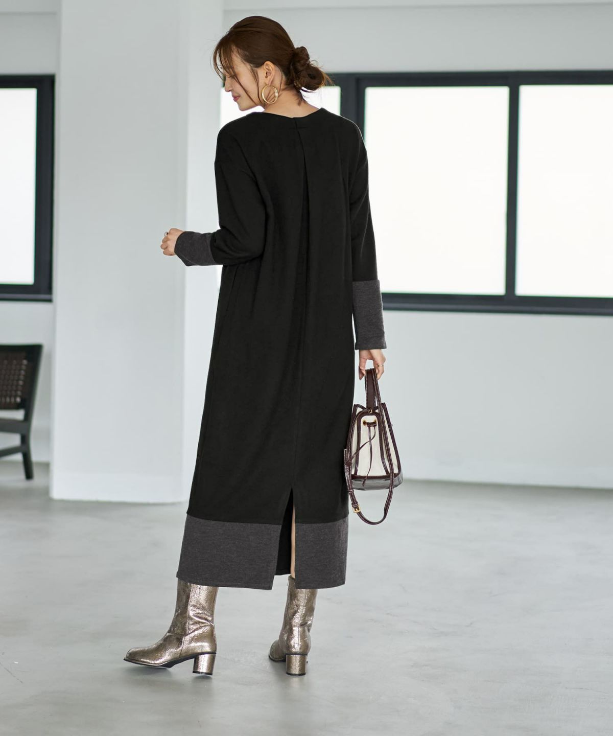 着用イメージ 166cm ブラック