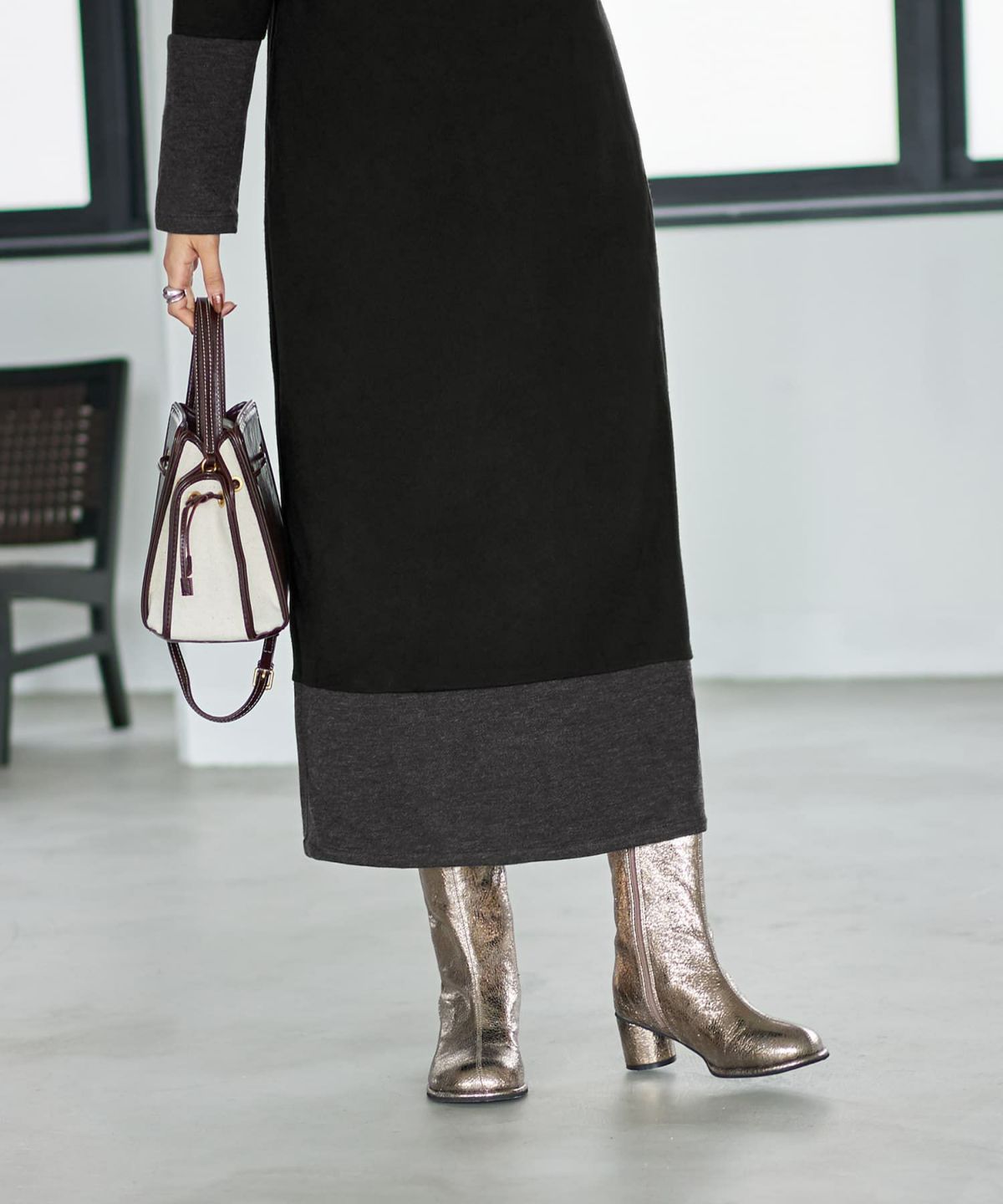 着用イメージ 166cm ブラック