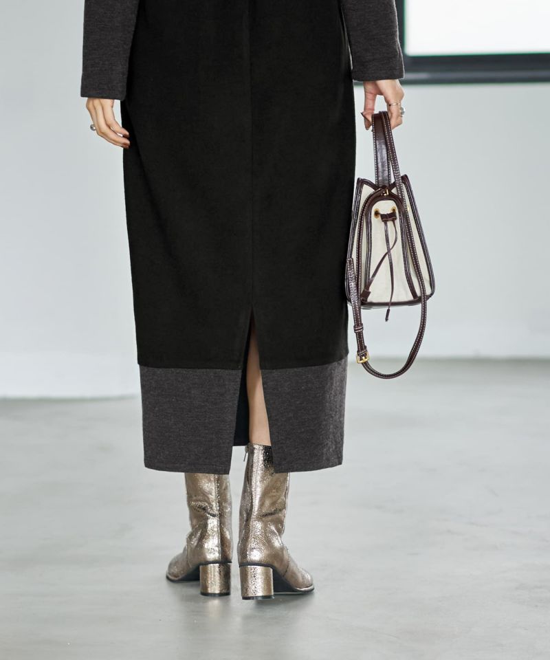 MADE IN JAPAN】配色Uネックワンピース | おしゃれな大人レディース