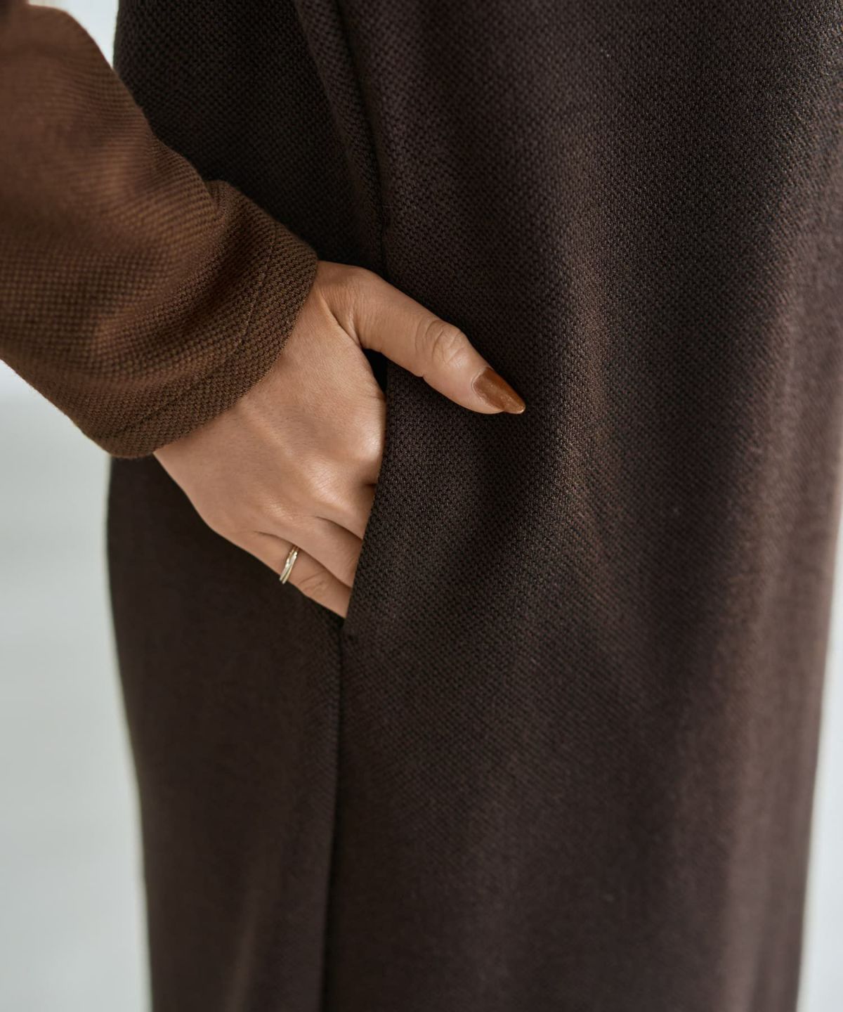 着用イメージ 166cm ブラウン