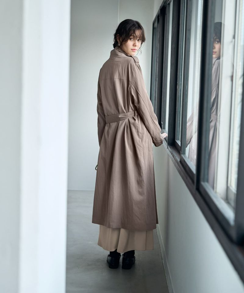 センスのいい お歳暮 襟元2WAYエアリートレンチコート | おしゃれな大人レディース ジャケット・アウター