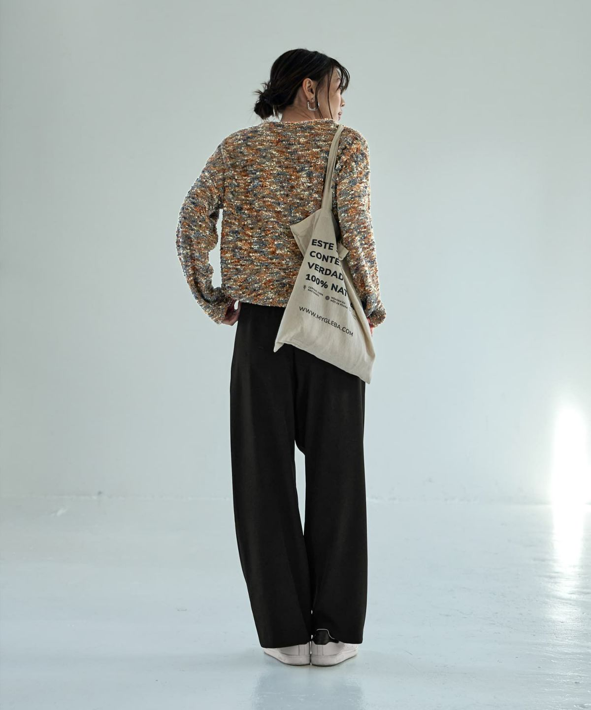 着用イメージ 166cm ブラウンミックス