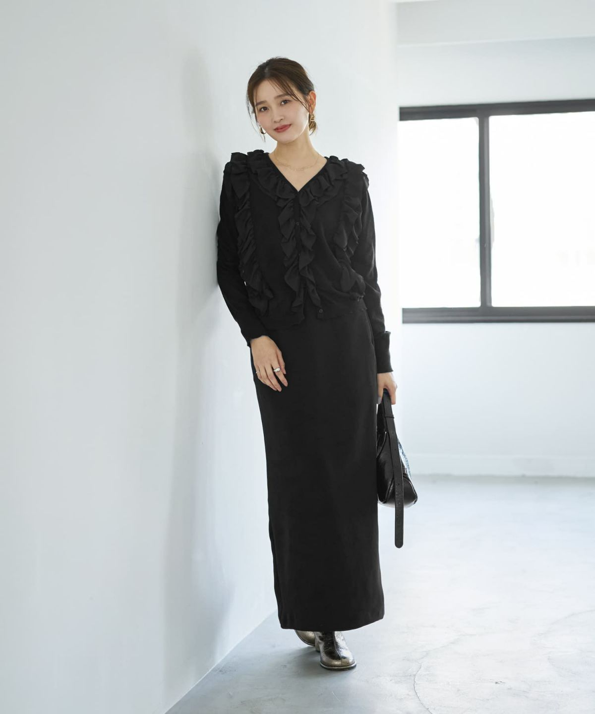 着用イメージ 166cm　ブラック