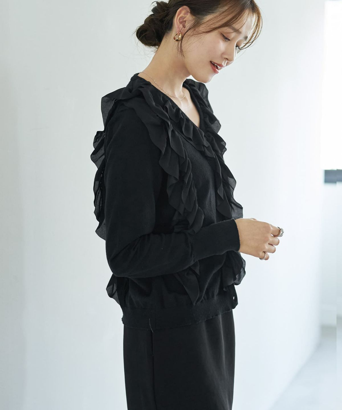 着用イメージ 166cm　ブラック