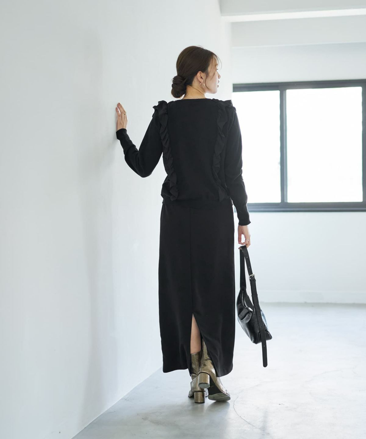 着用イメージ 166cm　ブラック