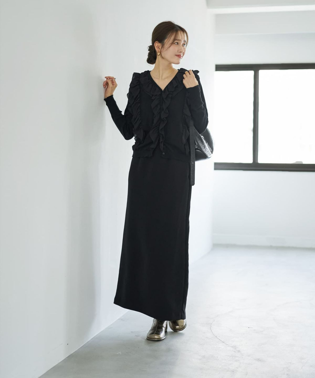 着用イメージ 166cm　ブラック