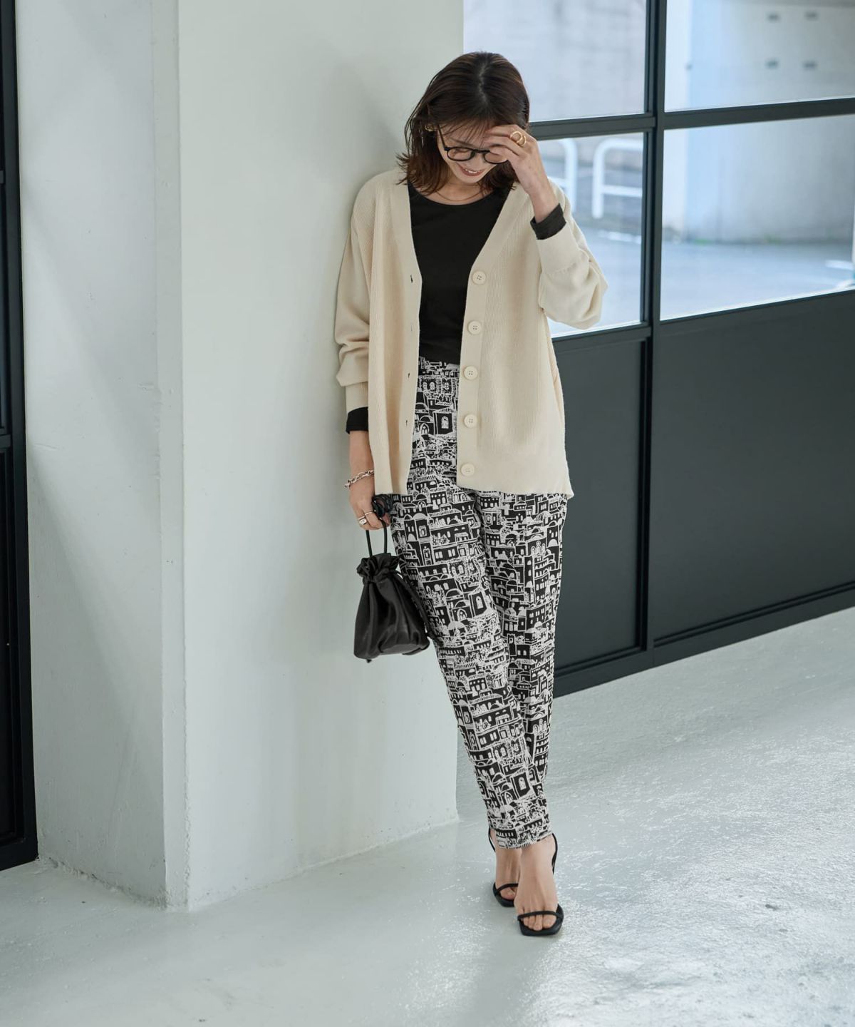 着用イメージ 166cm エクリュ