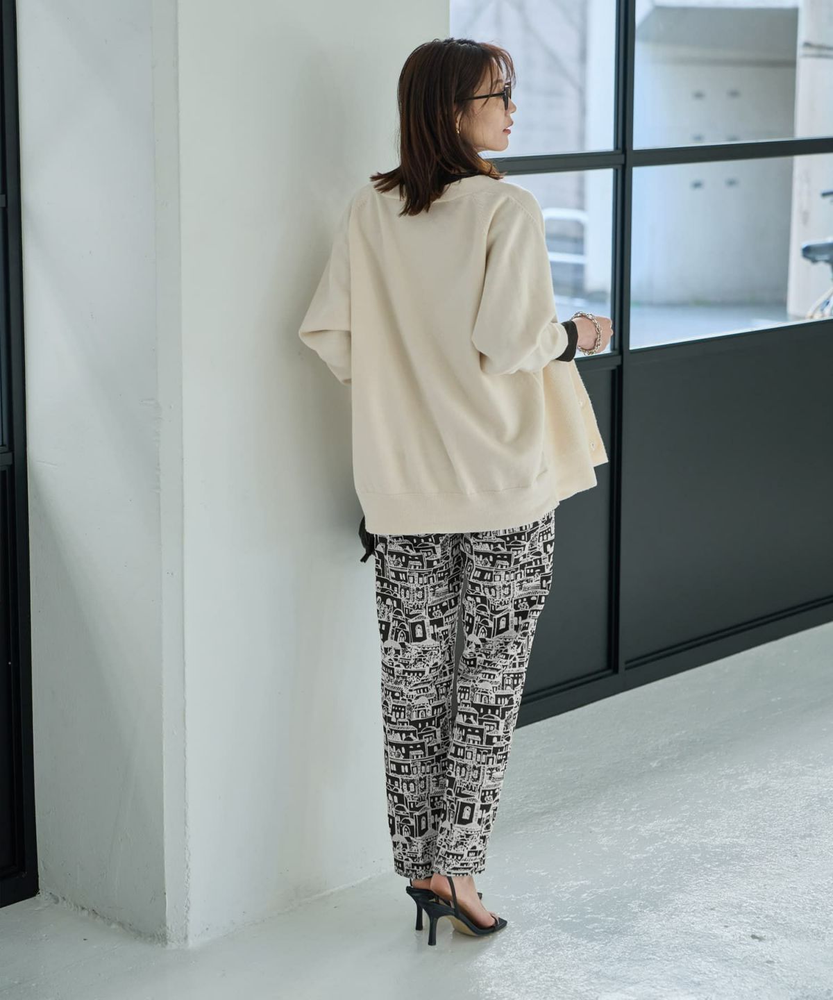 着用イメージ 166cm エクリュ