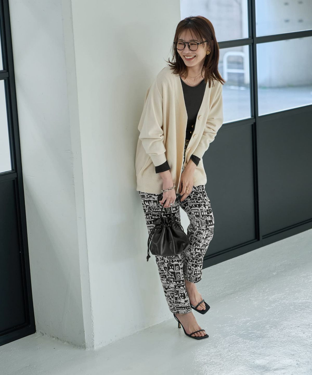 着用イメージ 166cm エクリュ