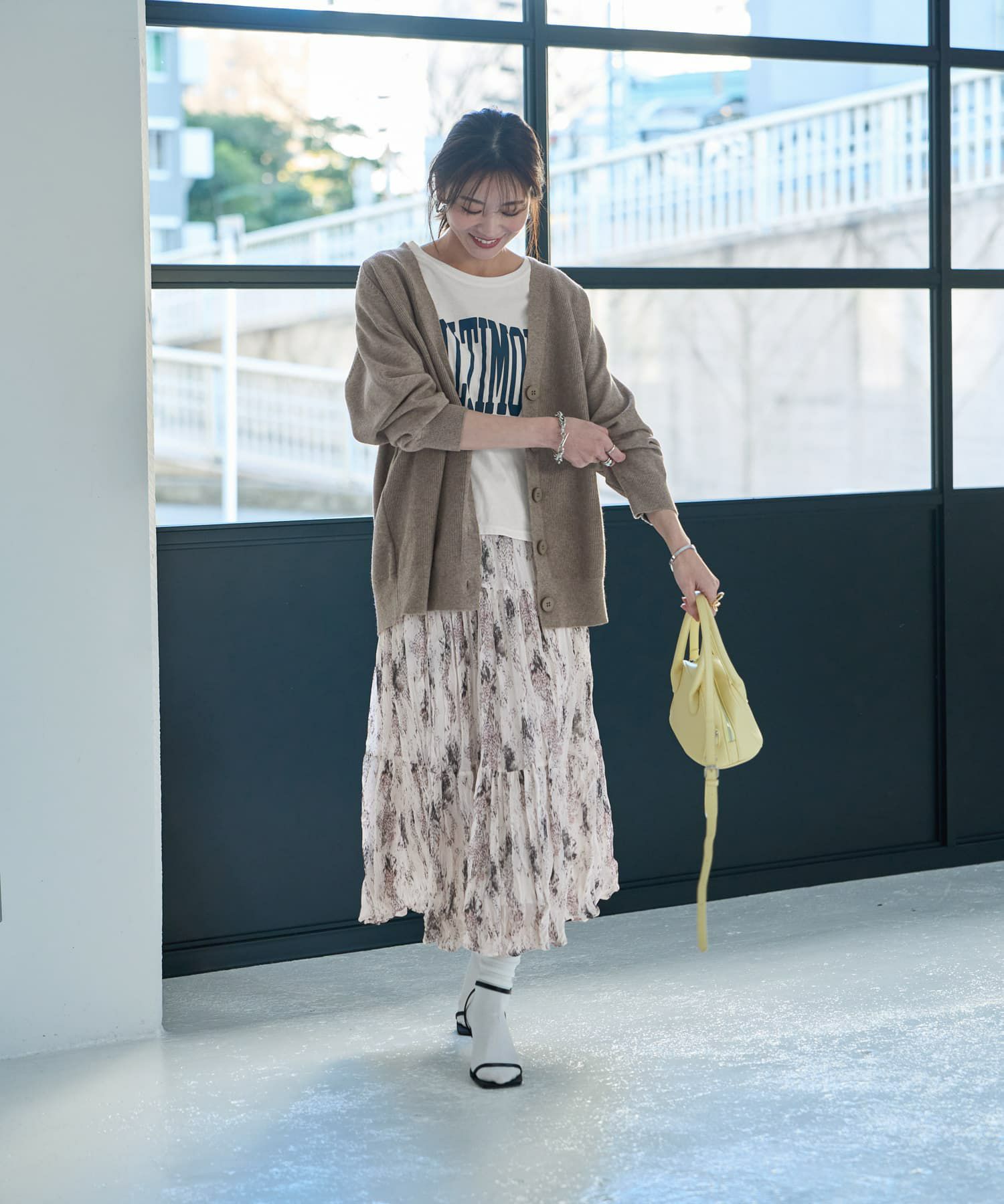着用イメージ 166cm ダークサンド