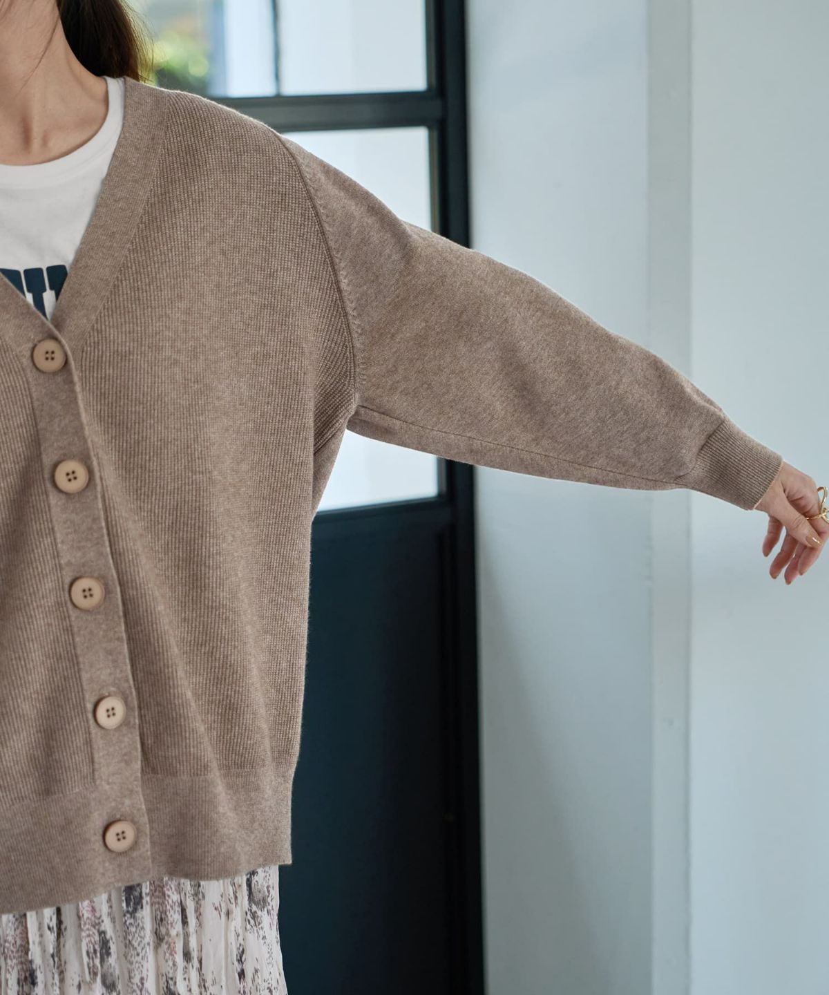 着用イメージ 166cm ダークサンド