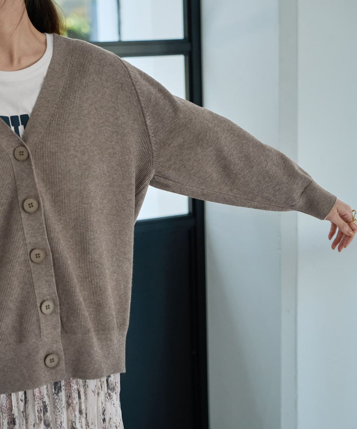 着用イメージ 166cm ダークサンド