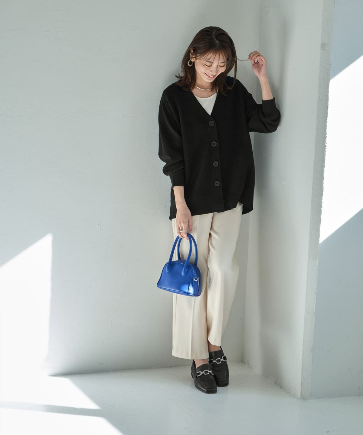 着用イメージ 166cm ブラック