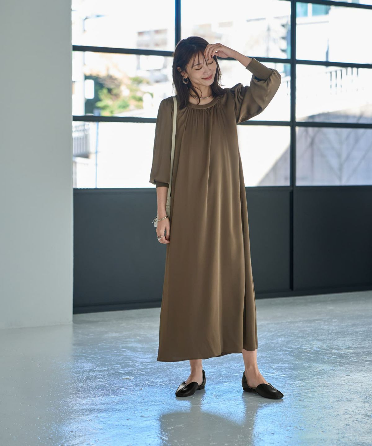 着用イメージ 166㎝　02サイズ　オリーブブラウン