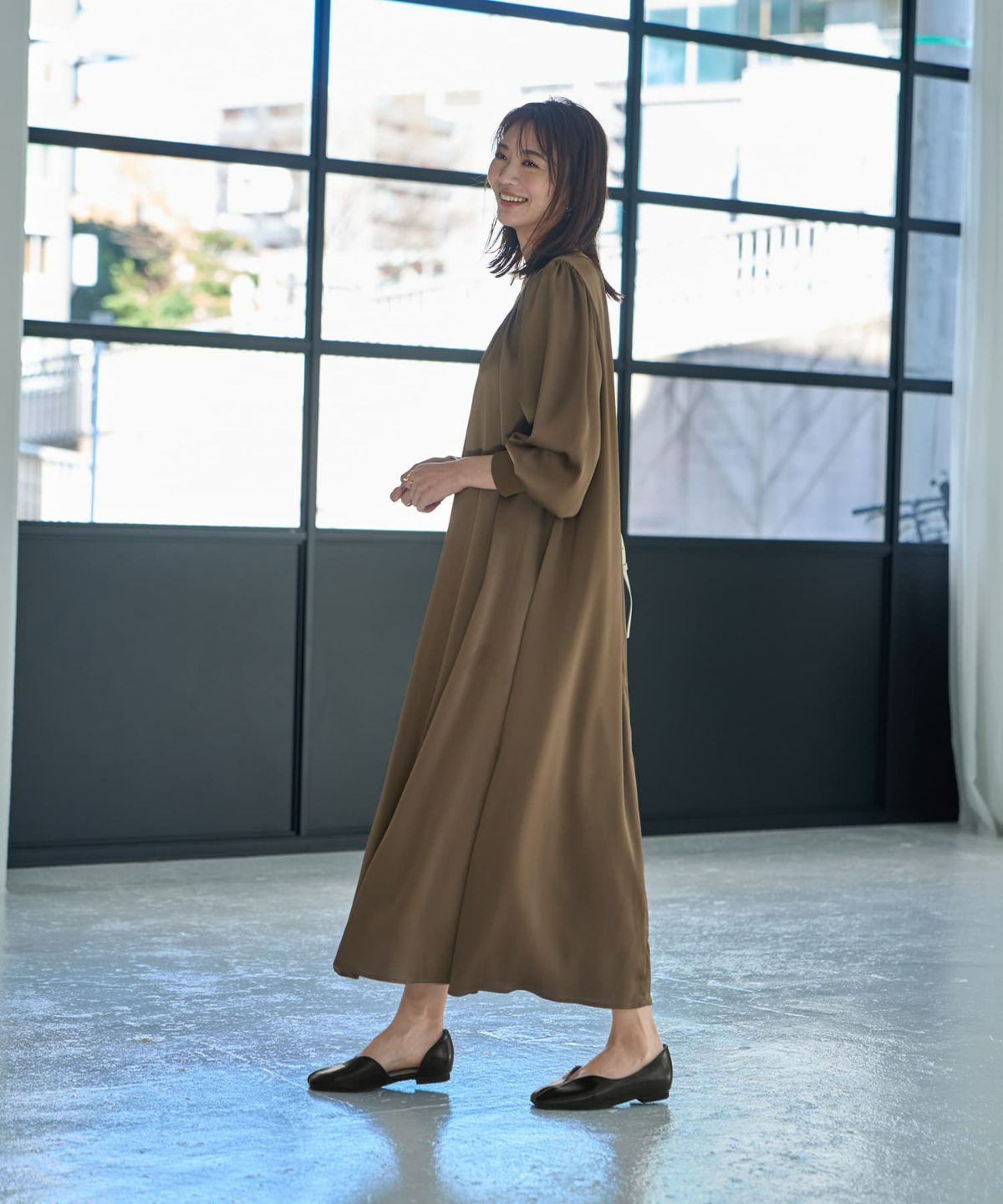 着用イメージ 166㎝　02サイズ　オリーブブラウン