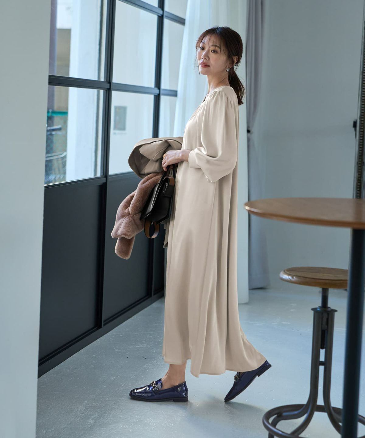 着用イメージ 166㎝　02サイズ　ブライトベージュ