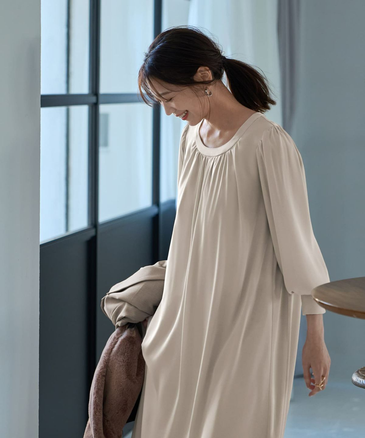 着用イメージ 166㎝　02サイズ　ブライトベージュ