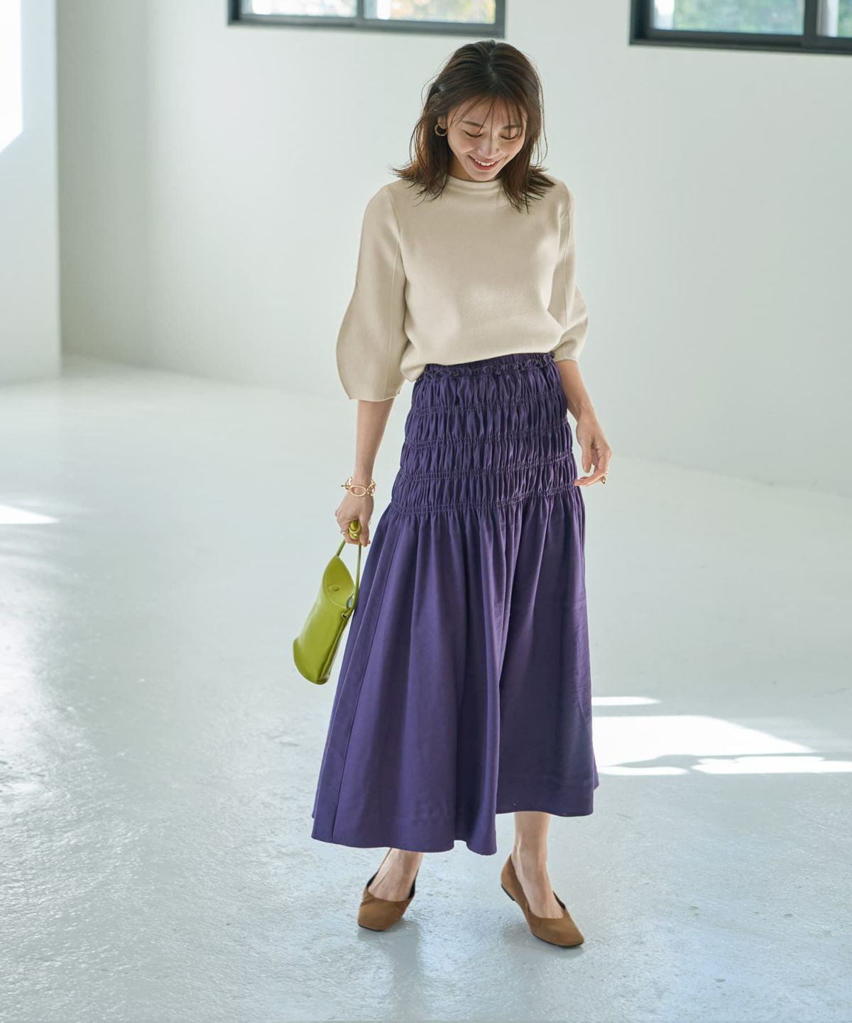 着用イメージ 166cm 02サイズ パープル