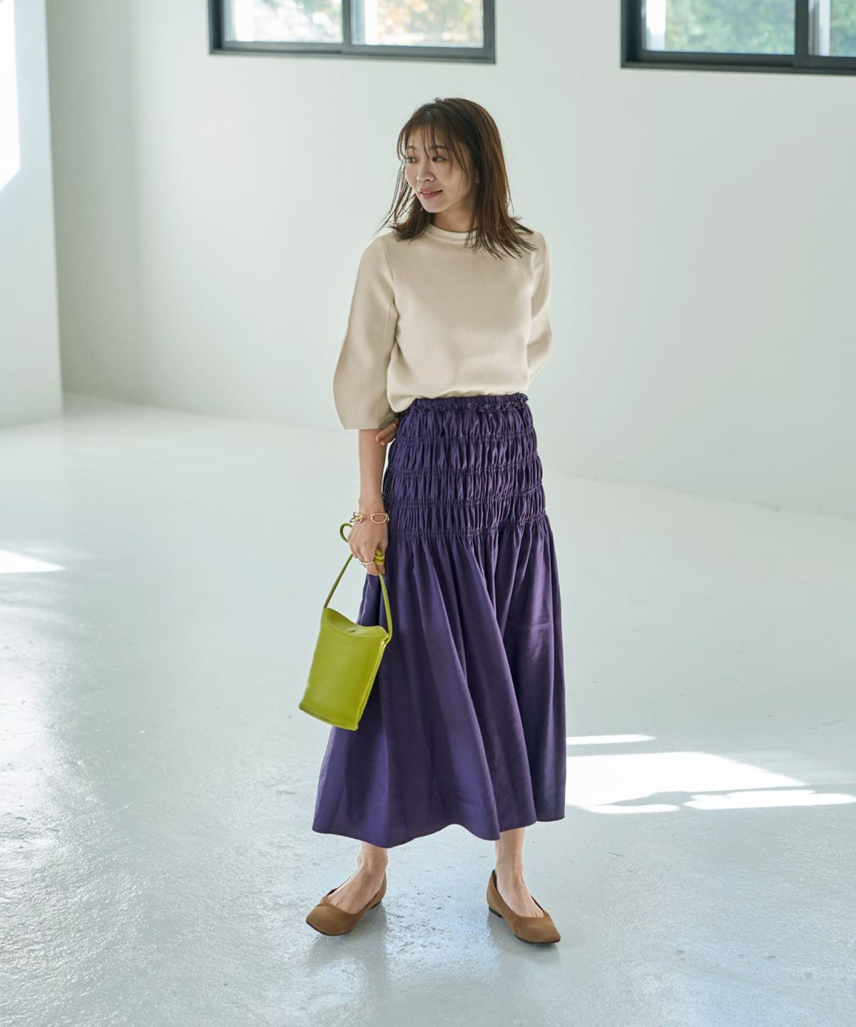 着用イメージ 166cm 02サイズ パープル