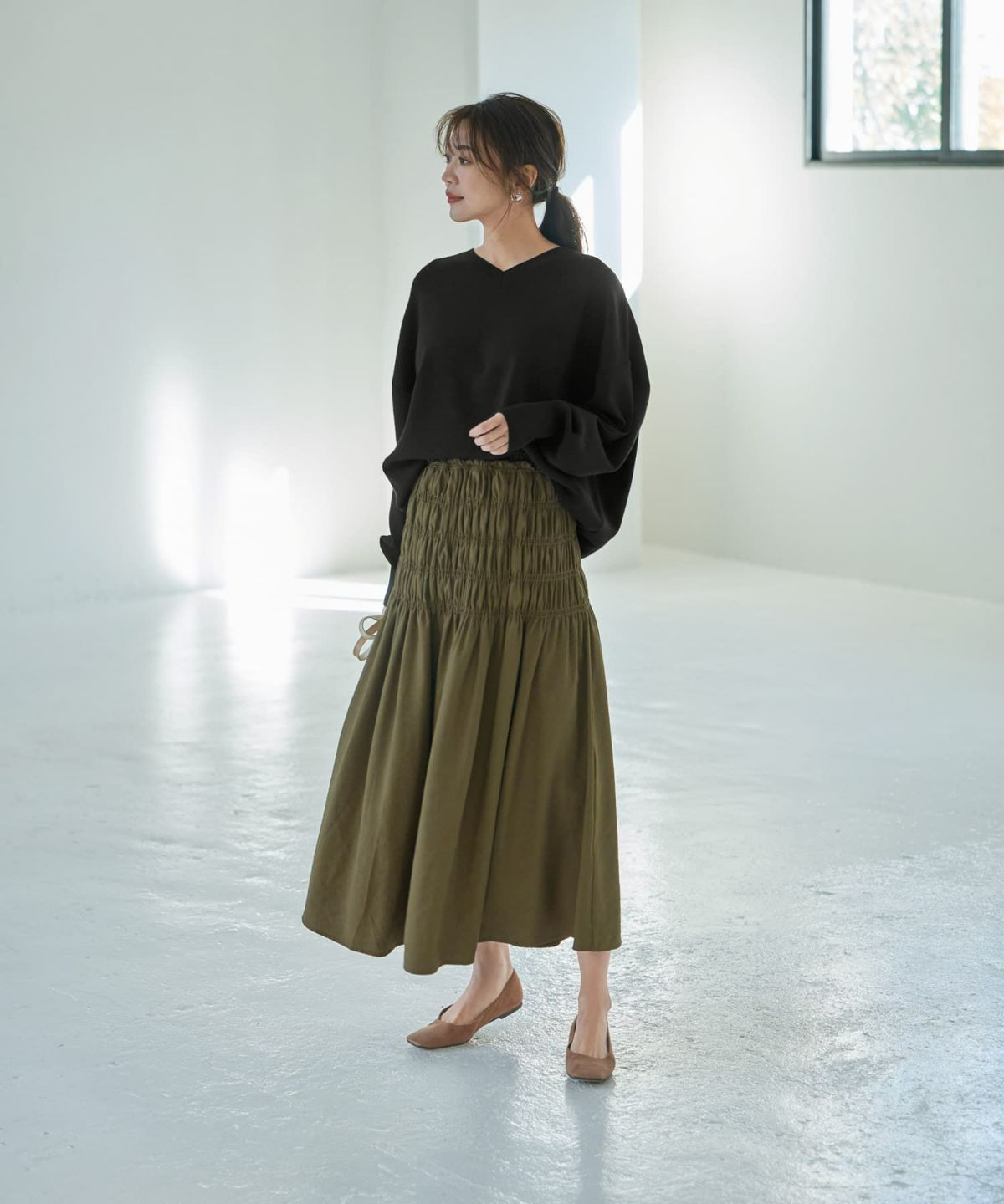 着用イメージ 166cm 02サイズ カーキ