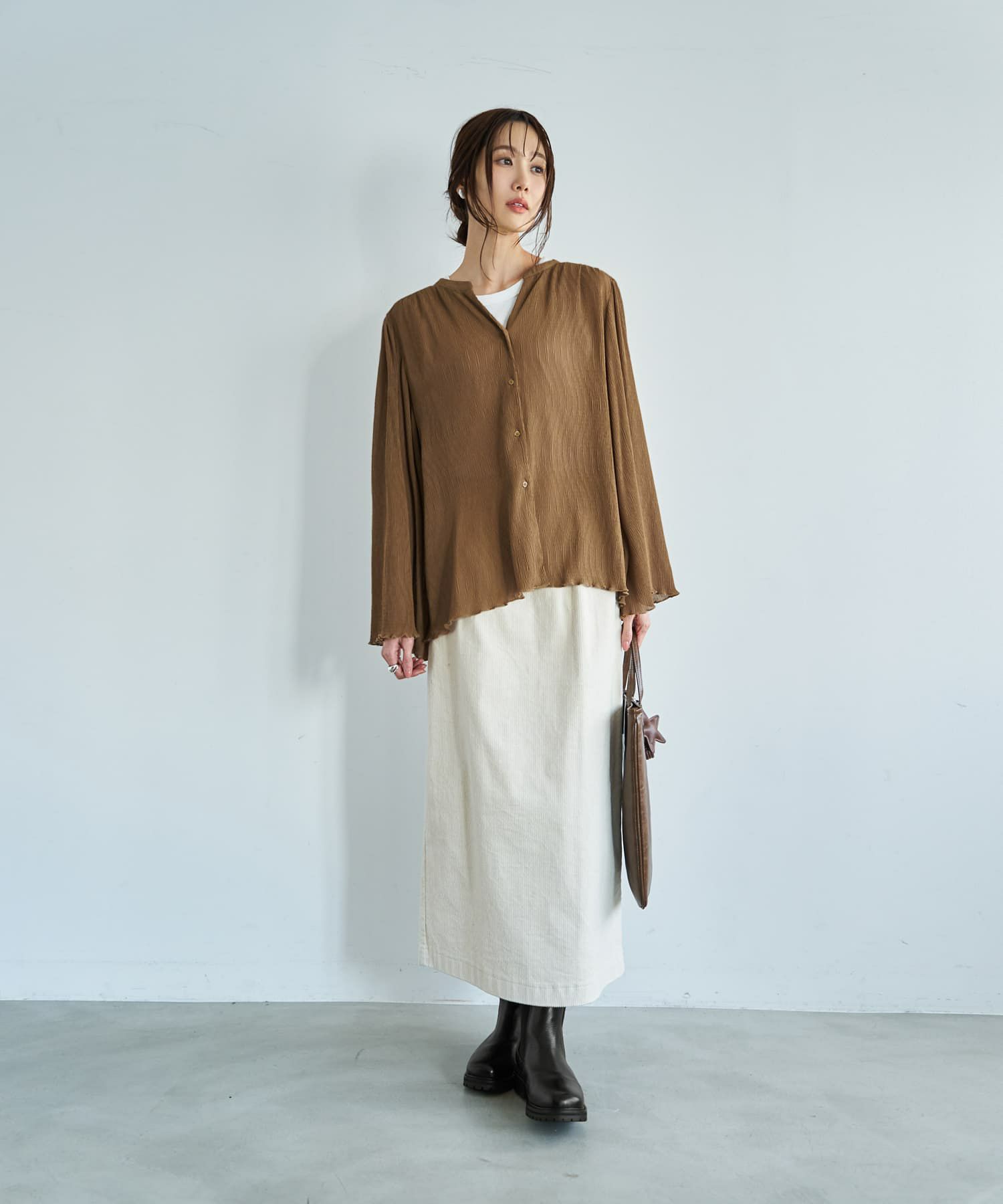 着用イメージ 165cm ブラウン