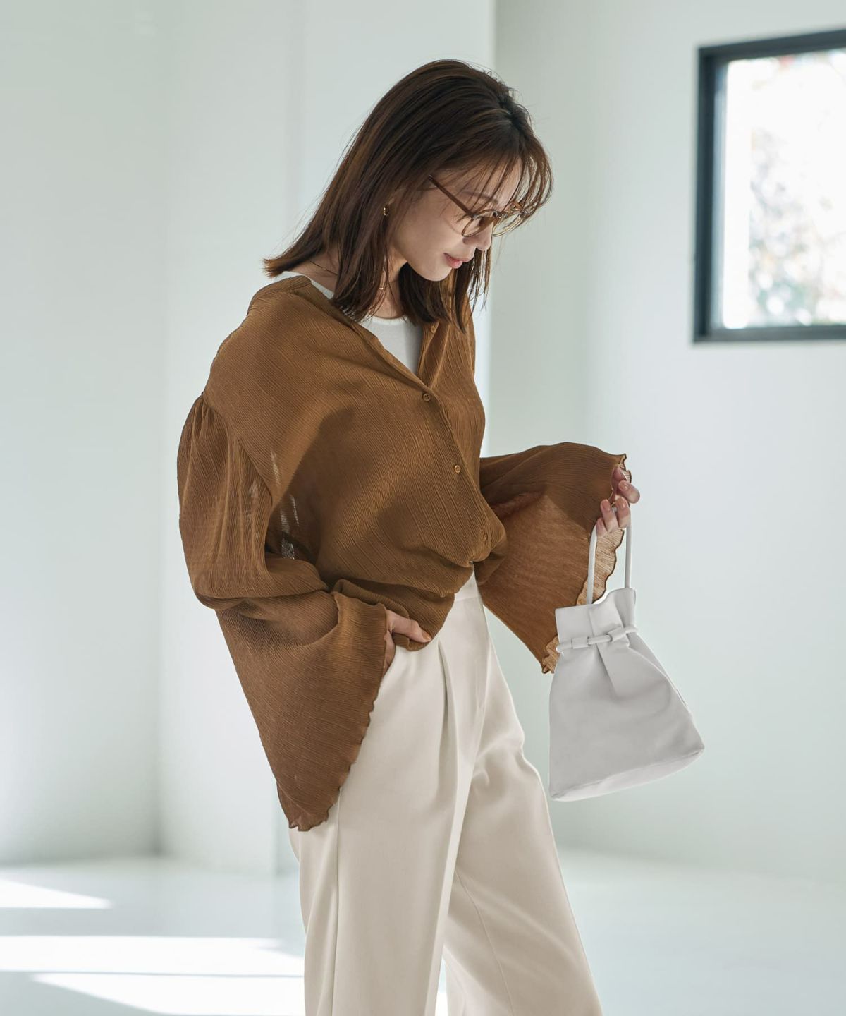 着用イメージ 166㎝　ブラウン