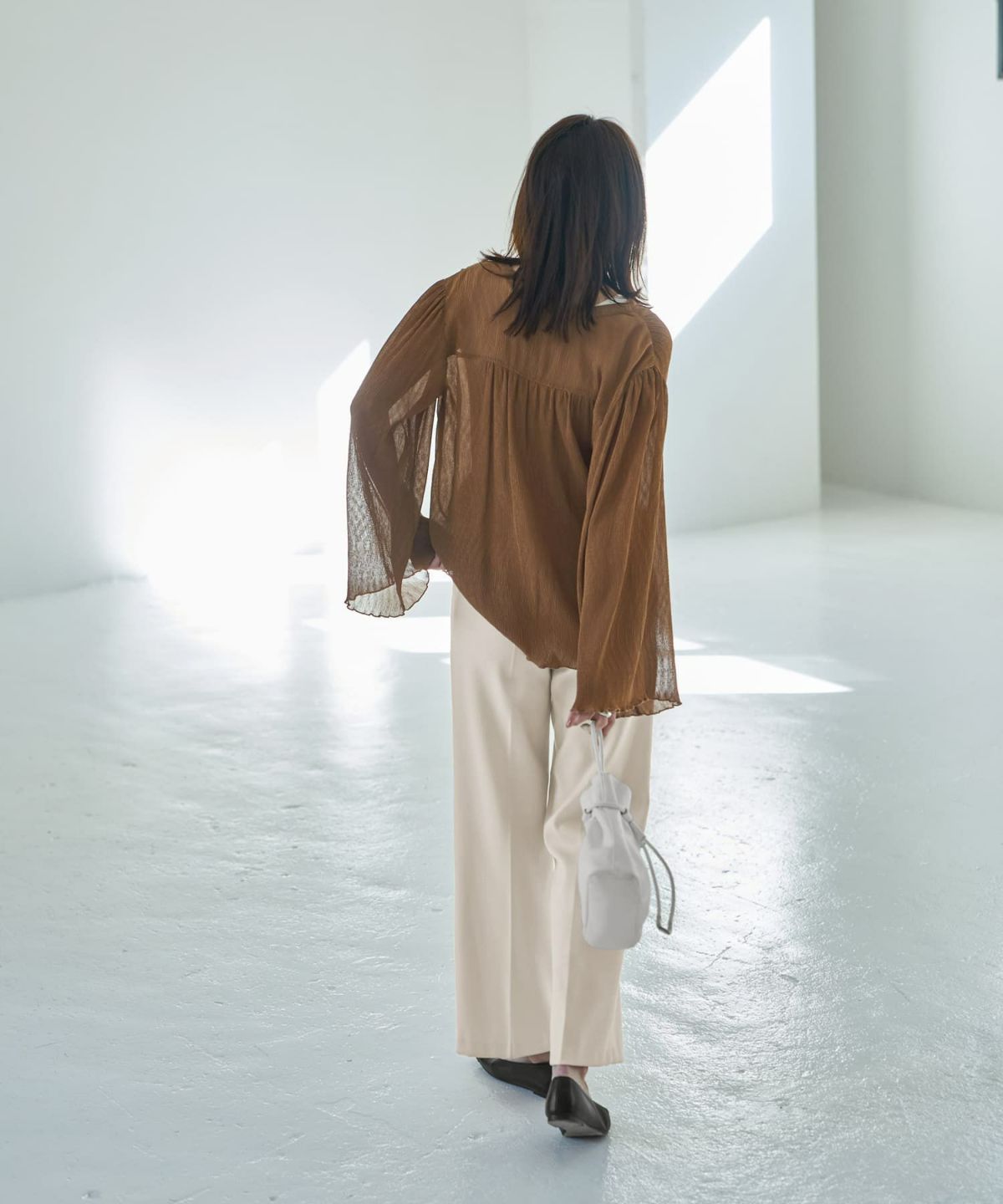 着用イメージ 166㎝　ブラウン