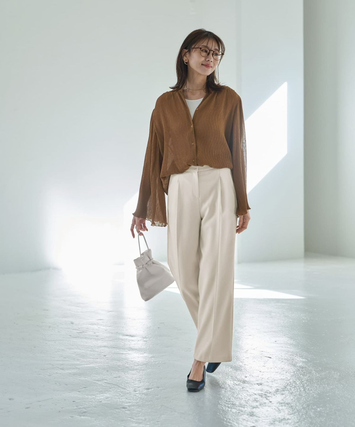 着用イメージ 166㎝　ブラウン