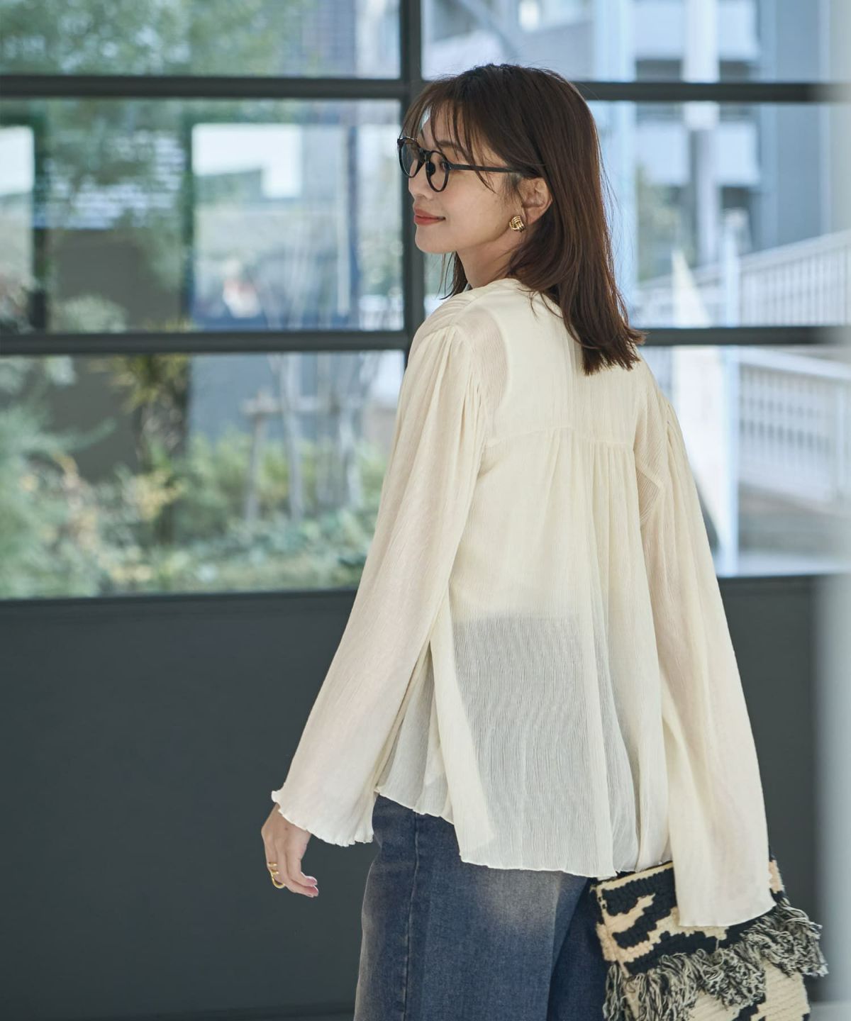 着用イメージ 166㎝　クリーム