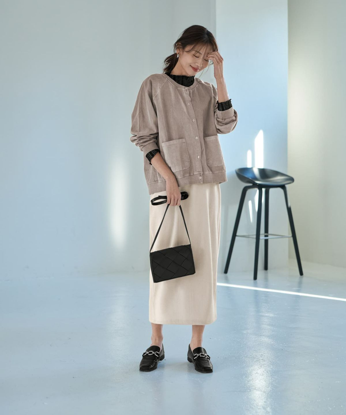着用イメージ 166㎝　ベージュ