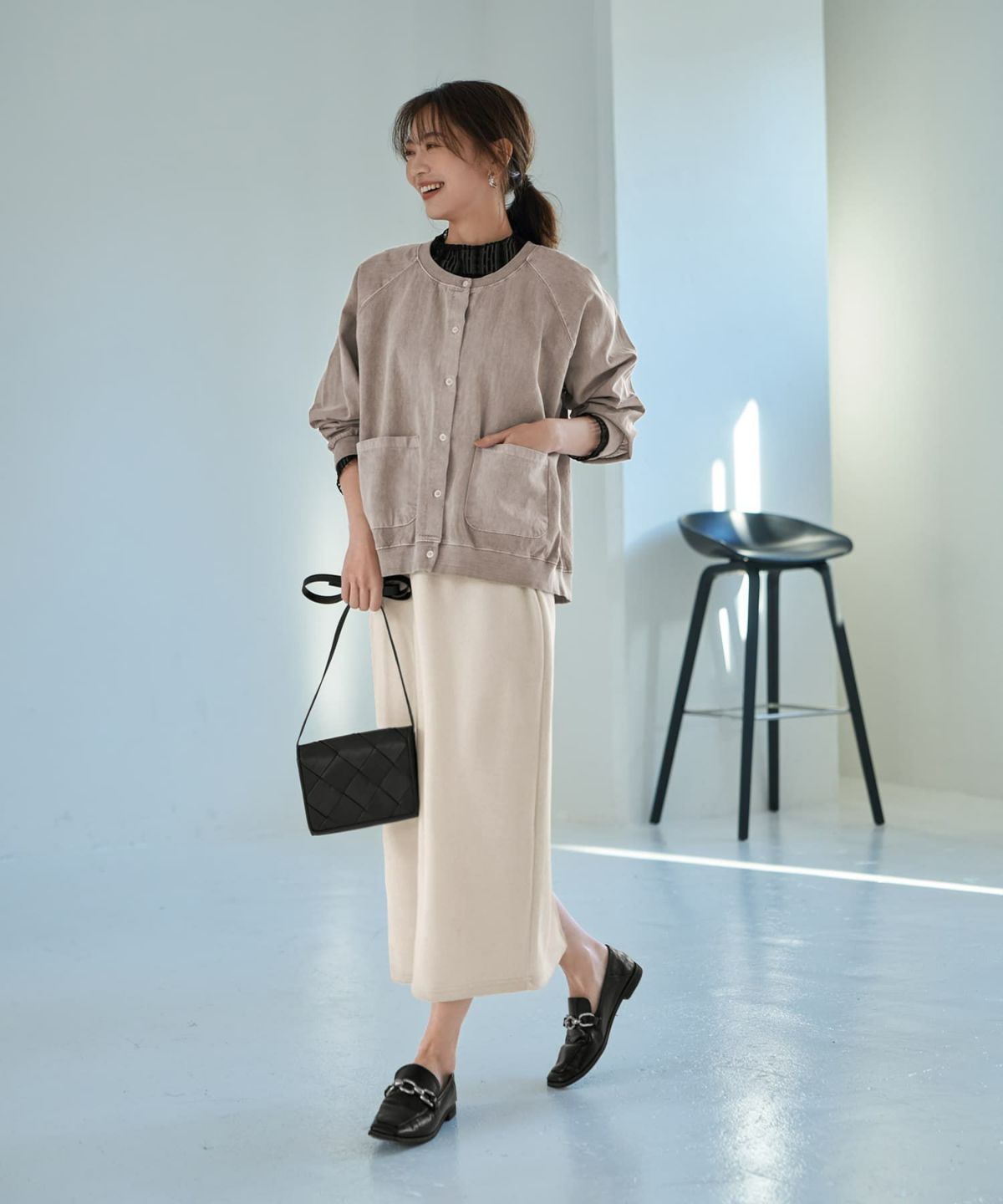 着用イメージ 166㎝　ベージュ