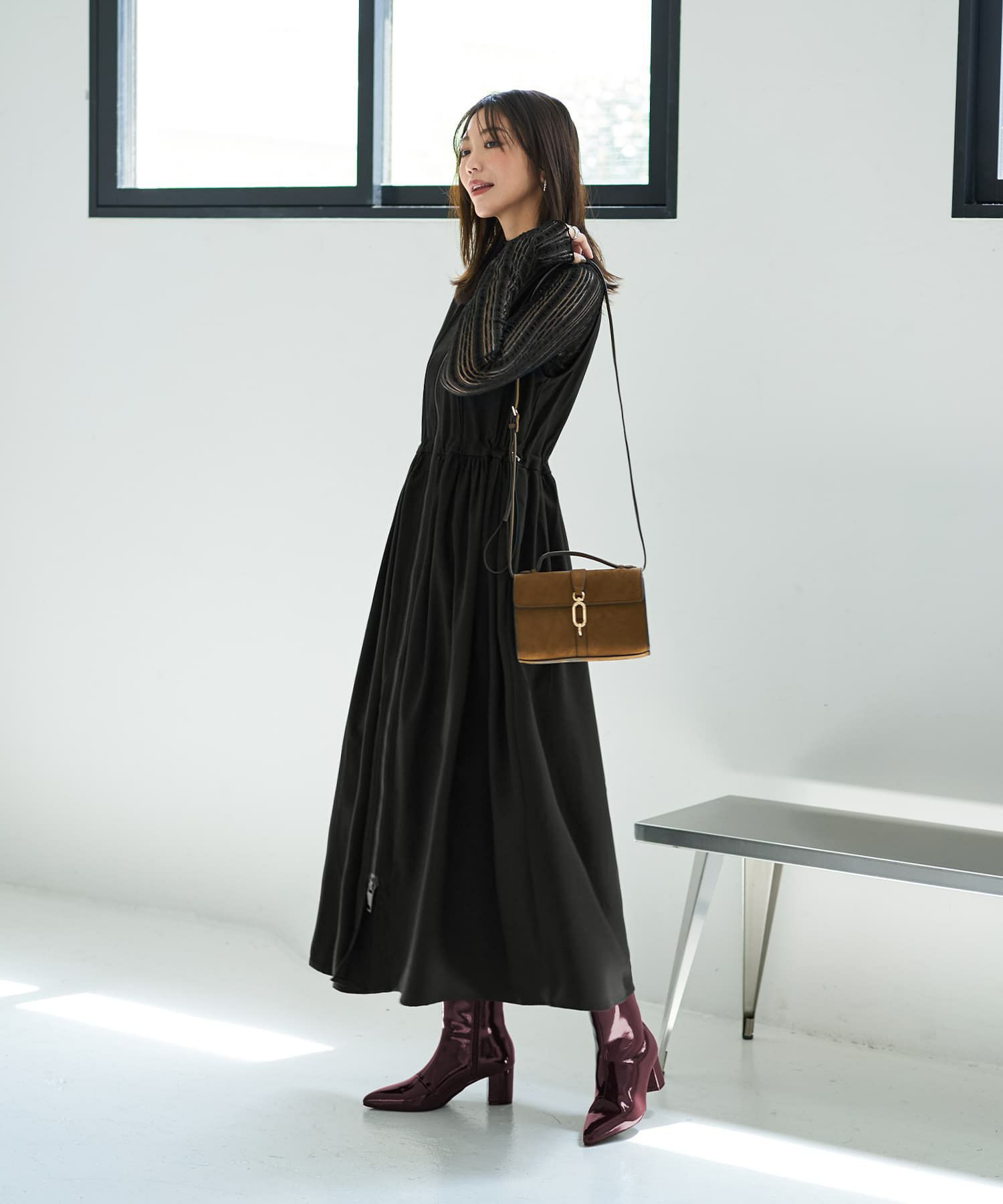 着用イメージ 166㎝ ブラック 02サイズ