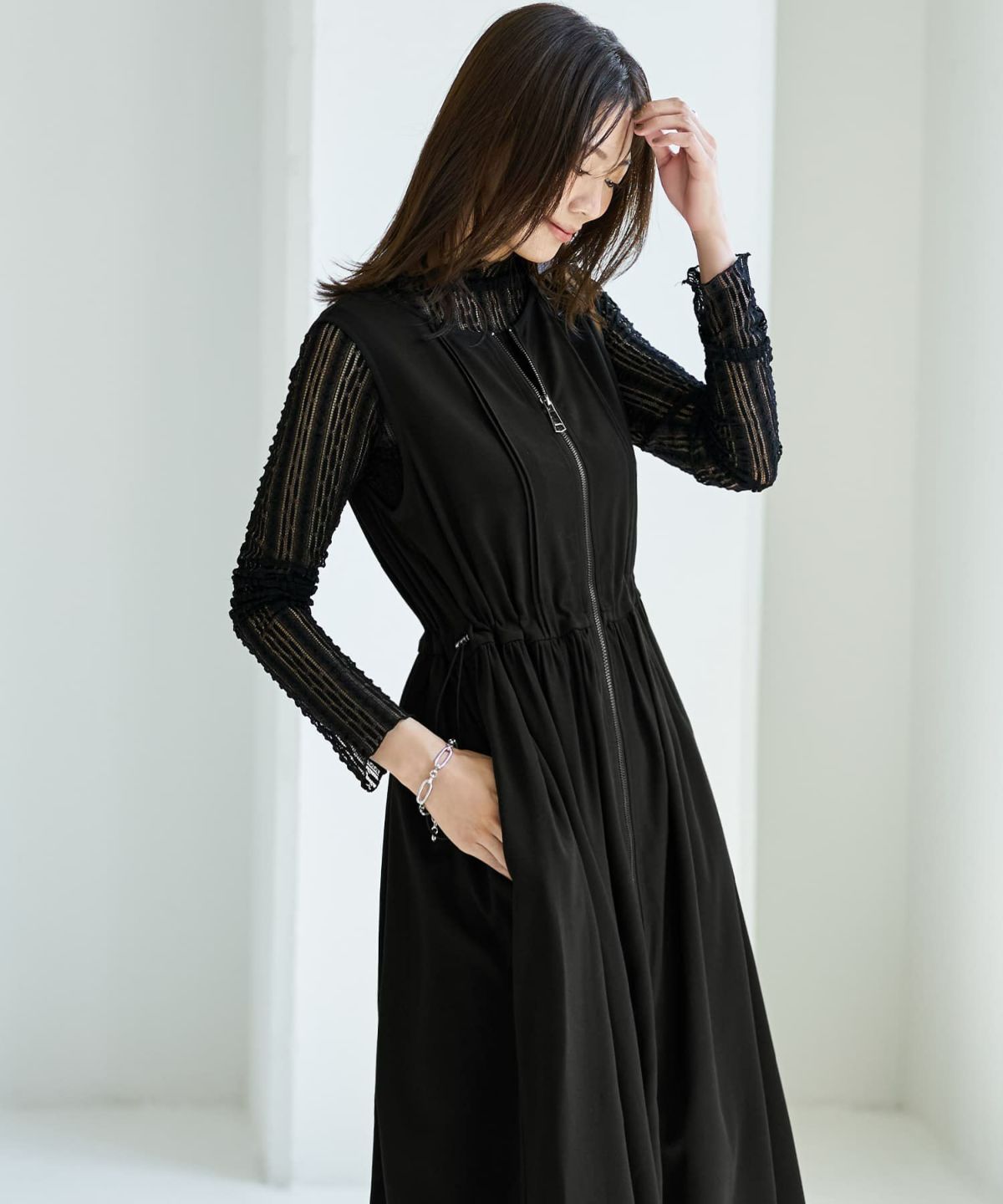 着用イメージ 166㎝ ブラック 02サイズ