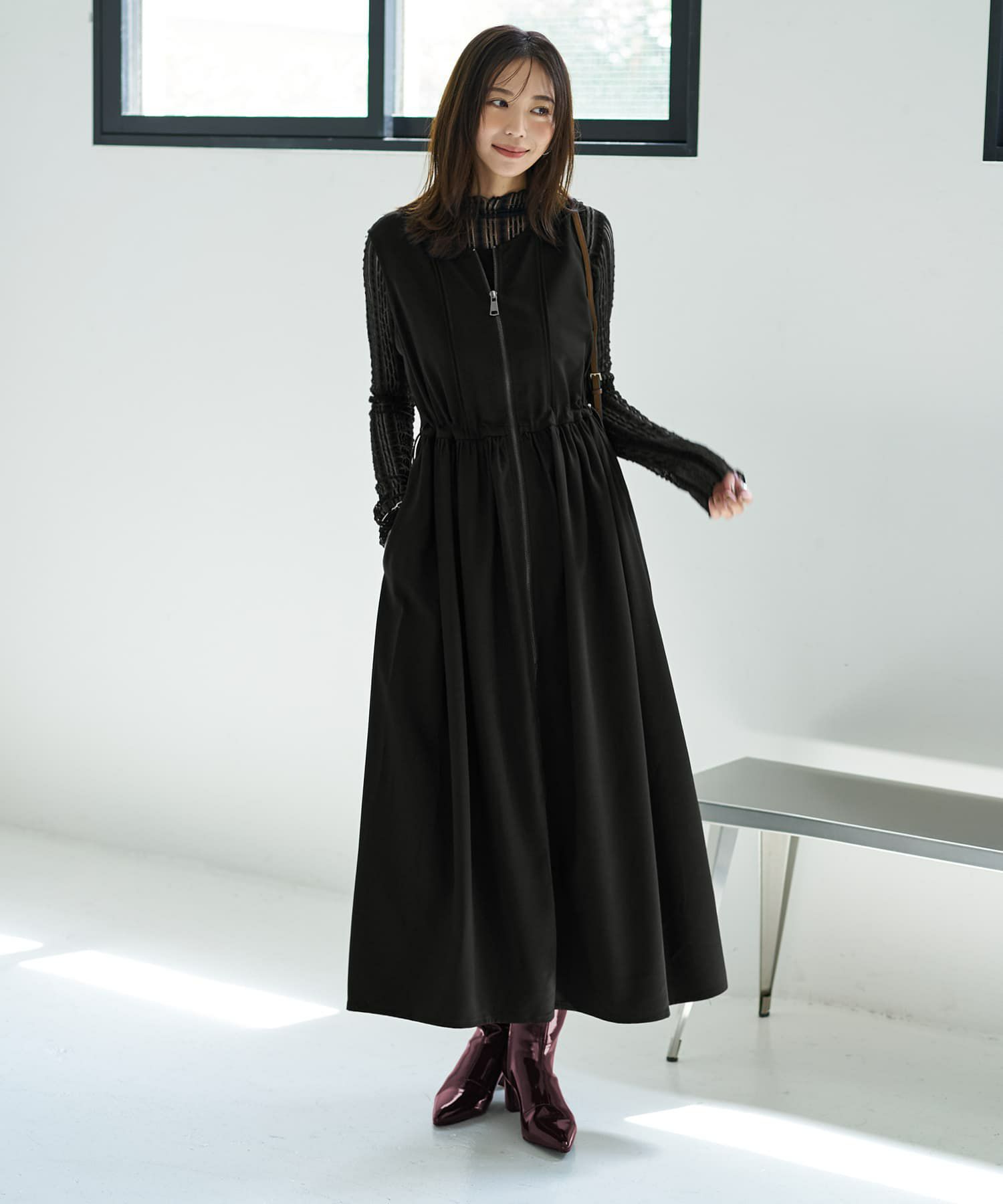 着用イメージ 166㎝ ブラック 02サイズ