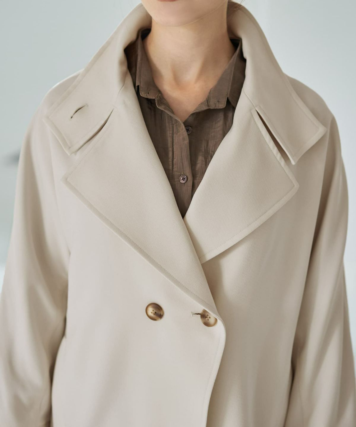 着用イメージ 167cm エクリュ