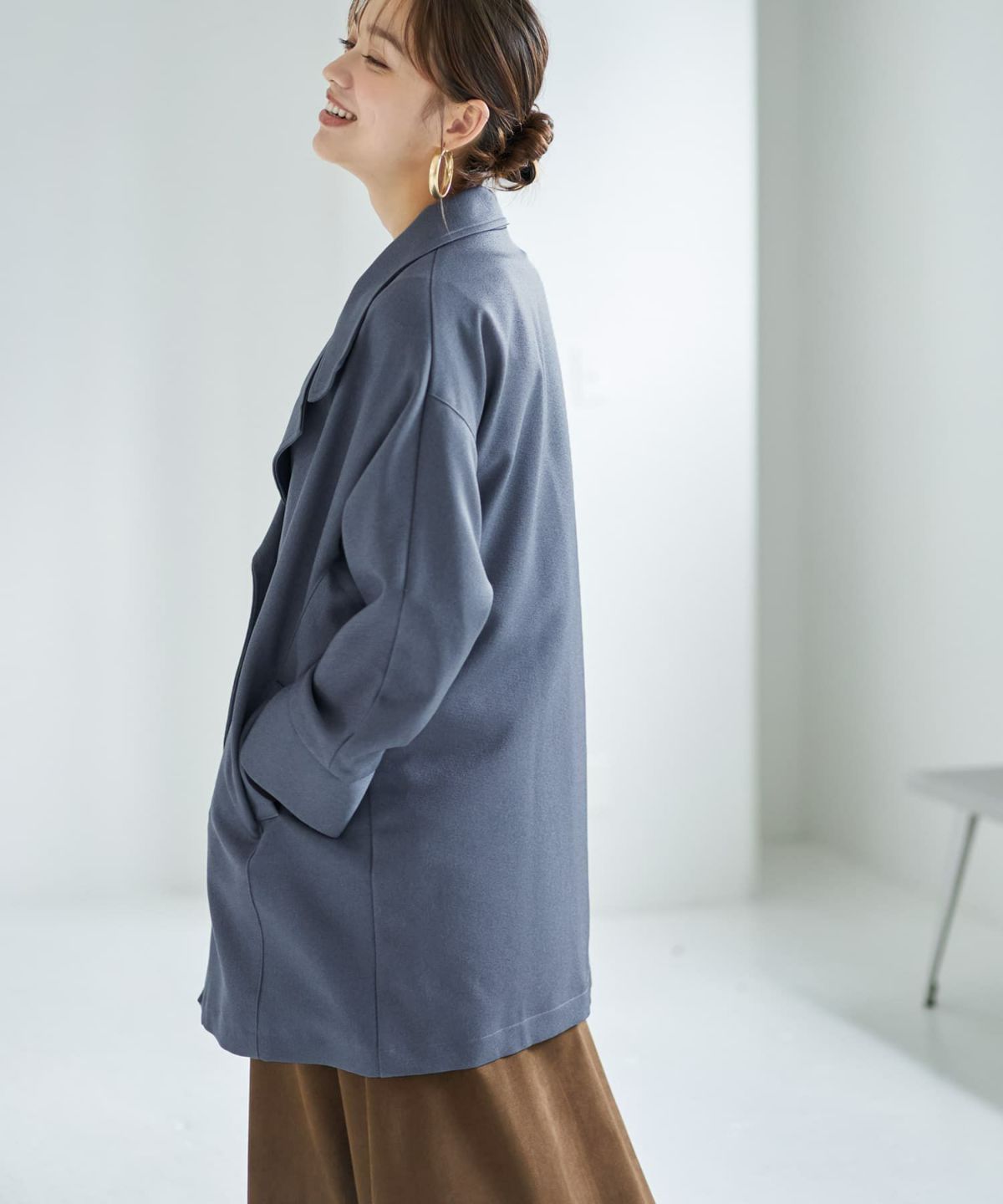 着用イメージ 167cm スモーキーブルー