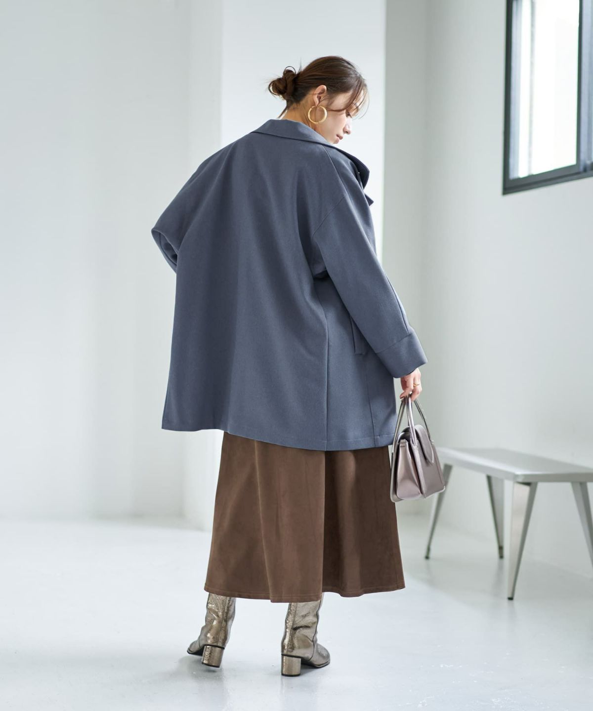 着用イメージ 167cm スモーキーブルー