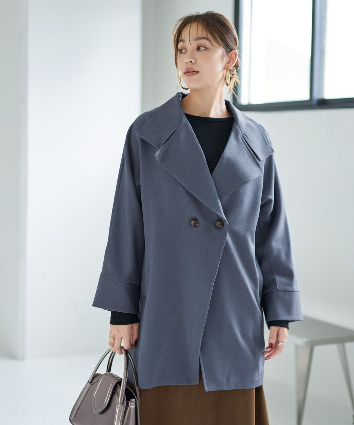 着用イメージ 167cm スモーキーブルー