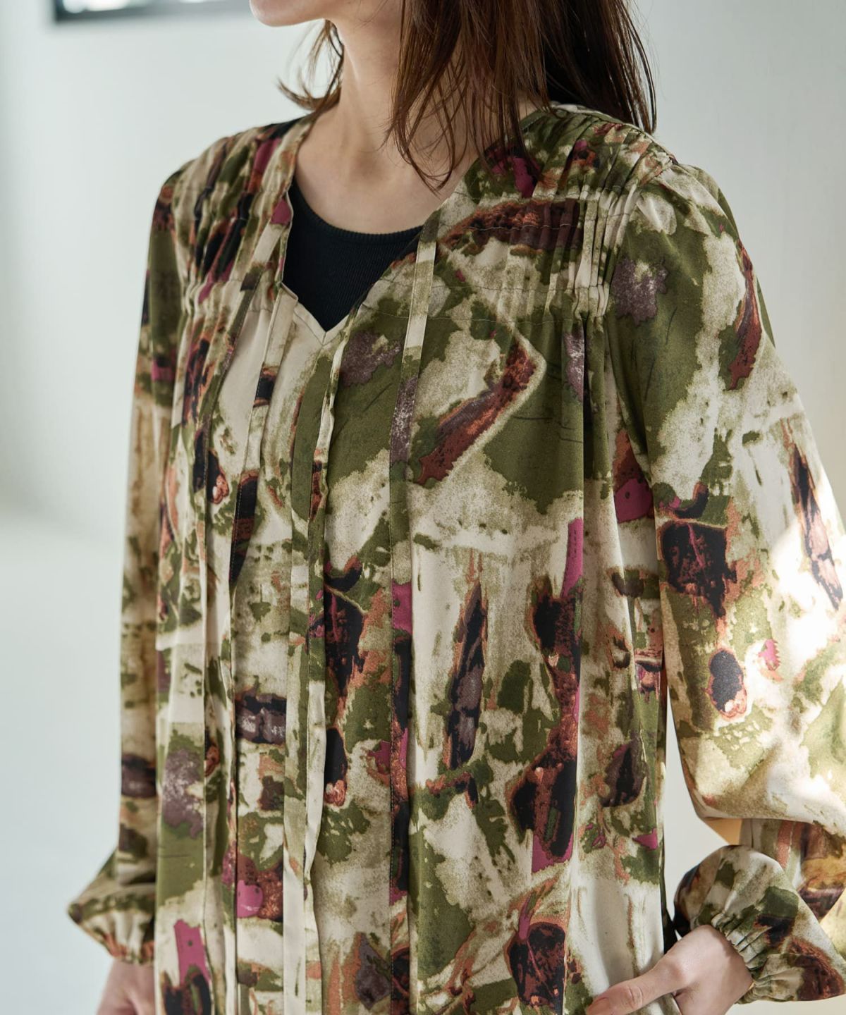 着用イメージ 166cm 02サイズ カーキミックス