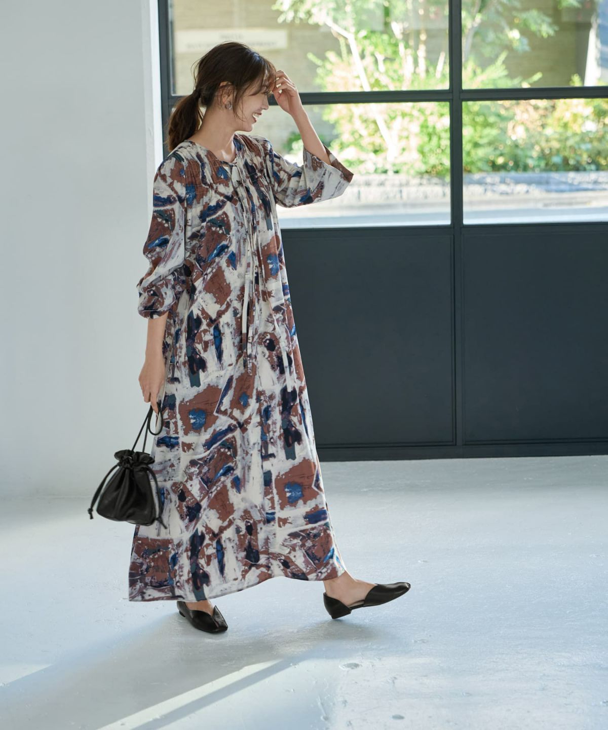 着用イメージ 166cm 02サイズ ブルーミックス