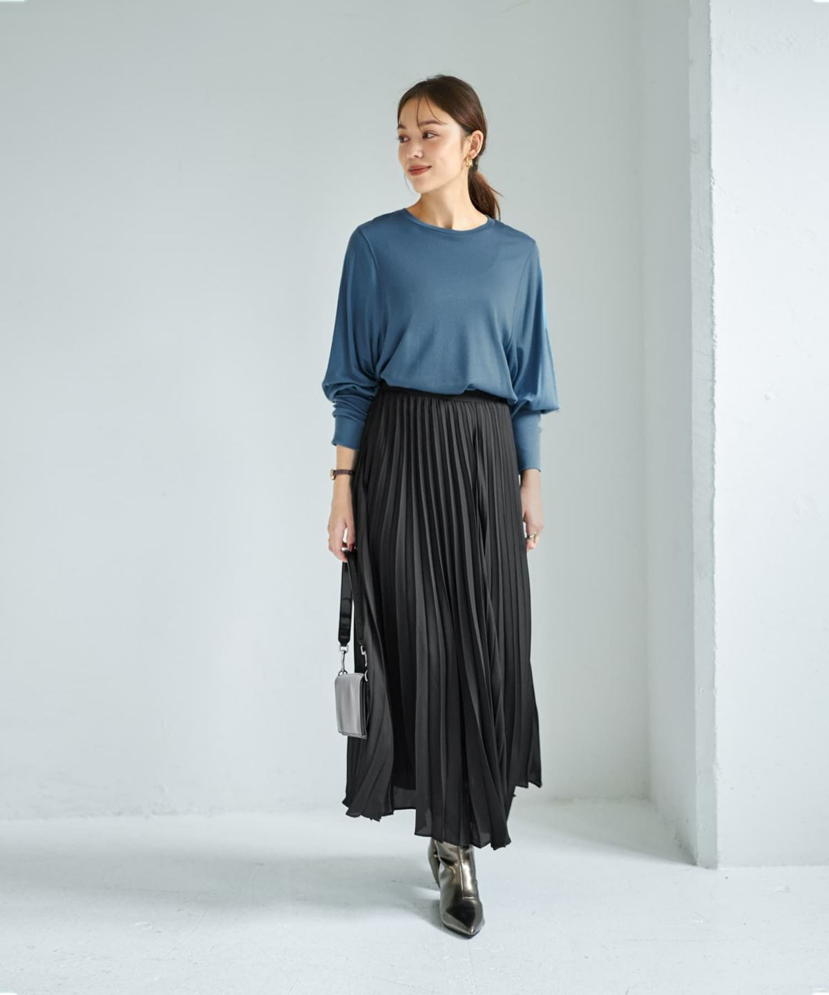 着用イメージ 167cm ブルー