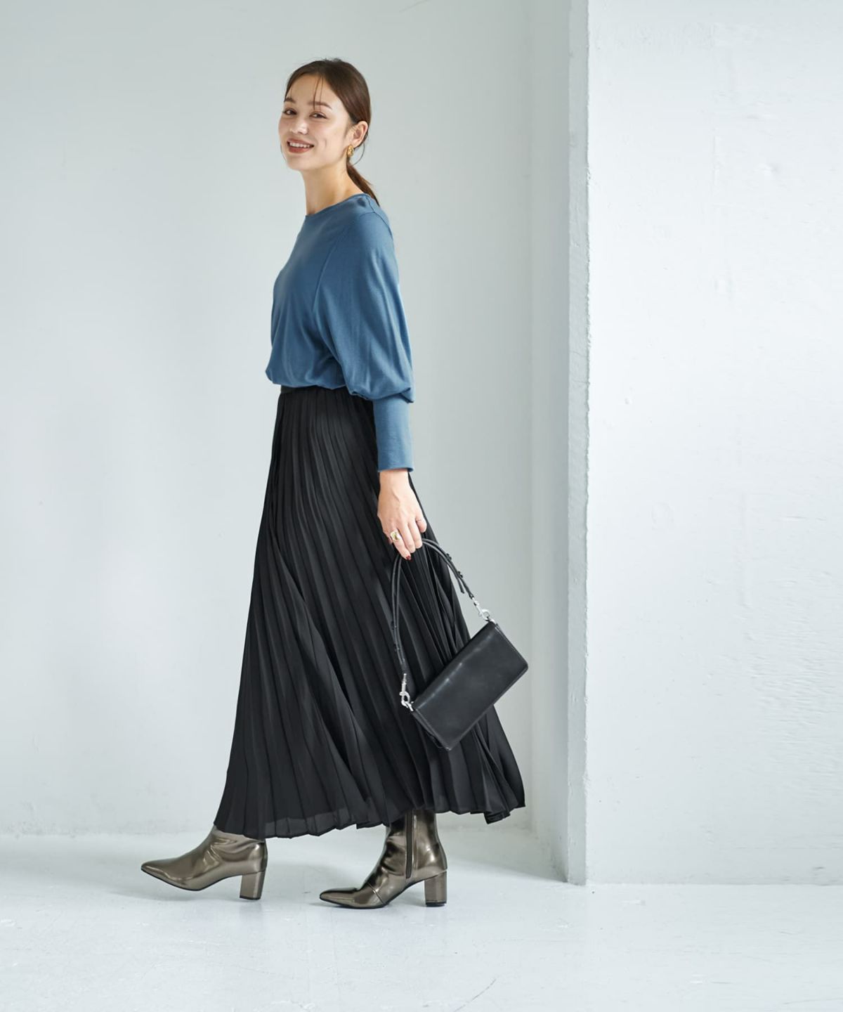 着用イメージ 167cm ブルー