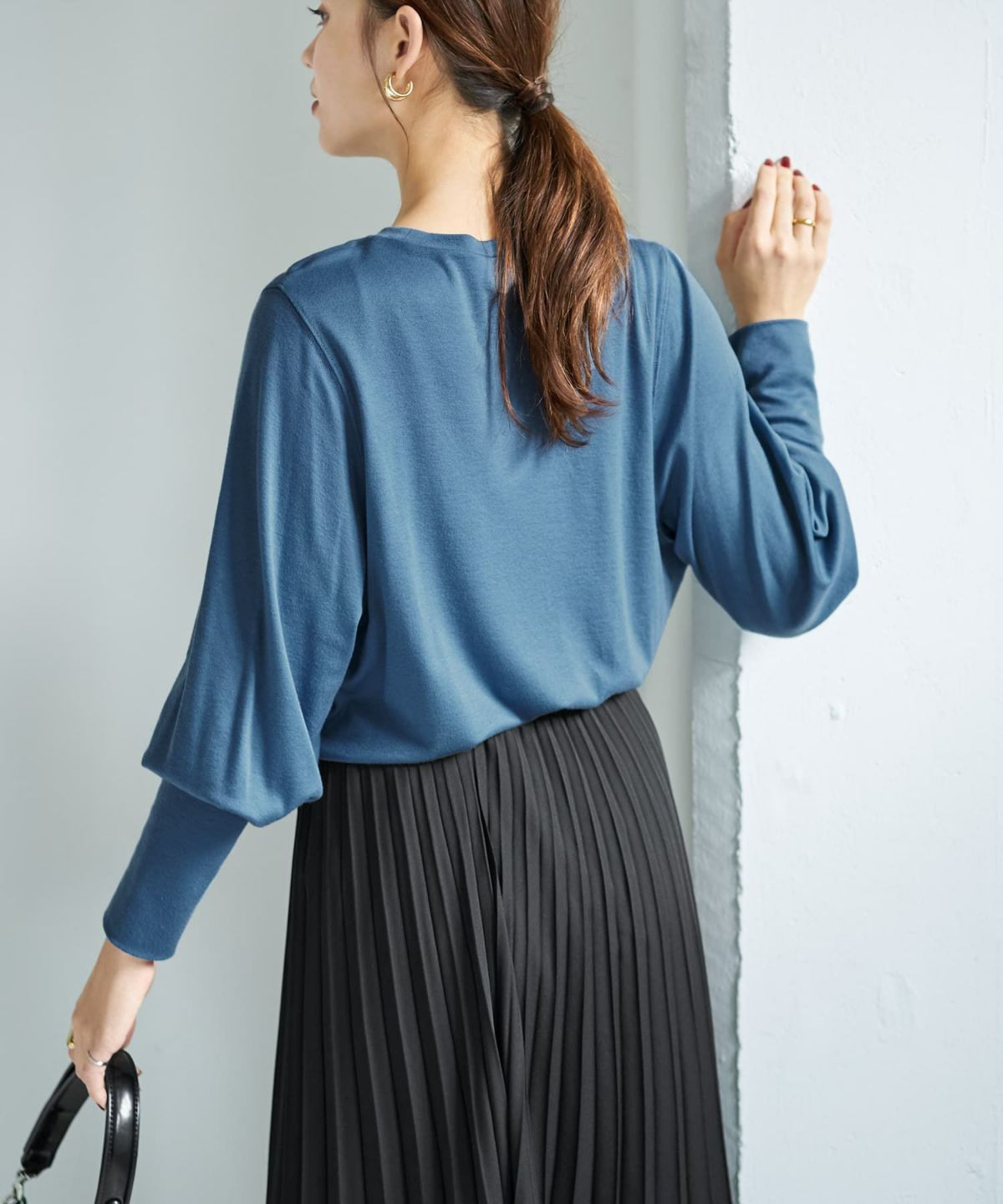 着用イメージ 167cm ブルー