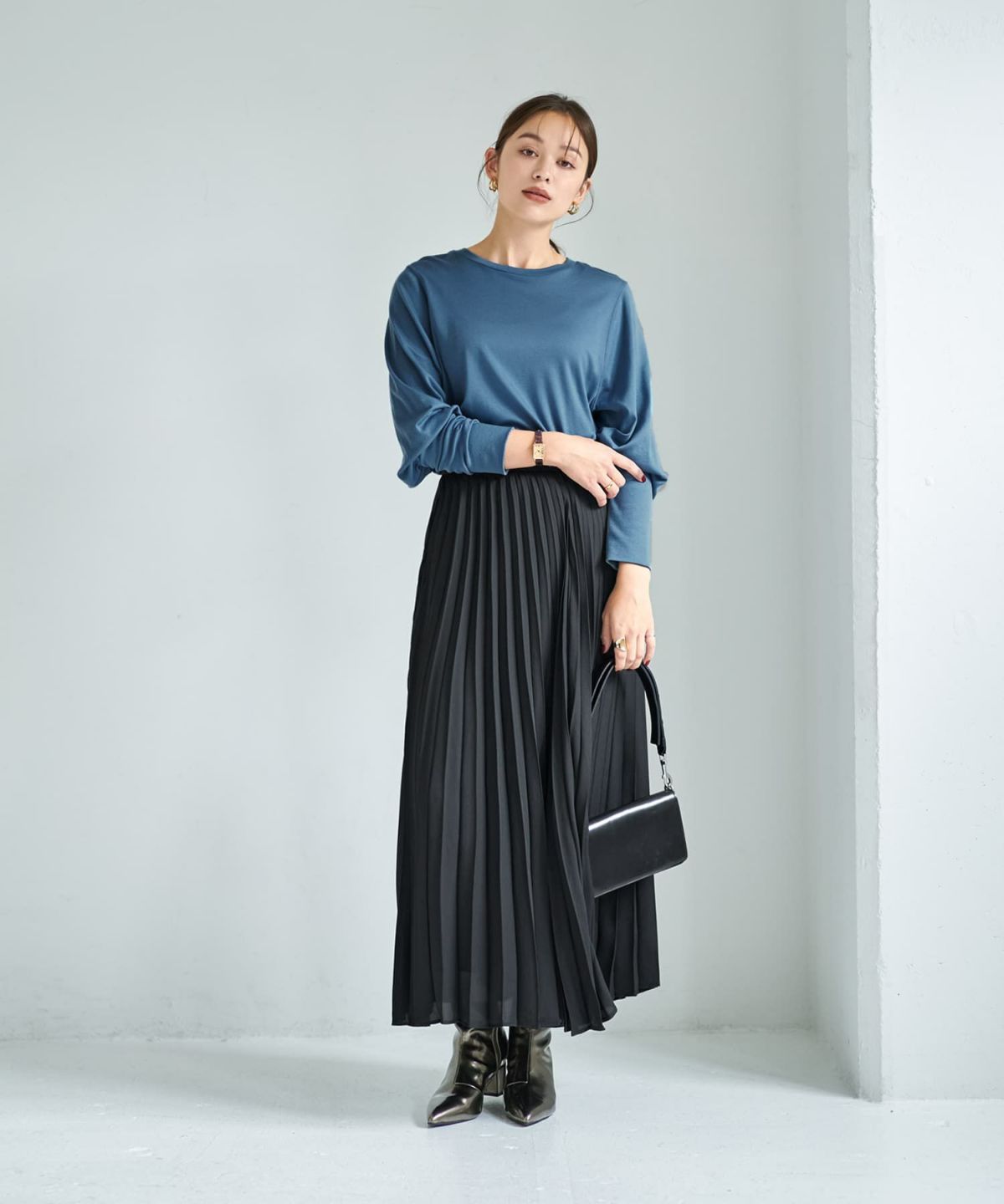 着用イメージ 167cm ブルー