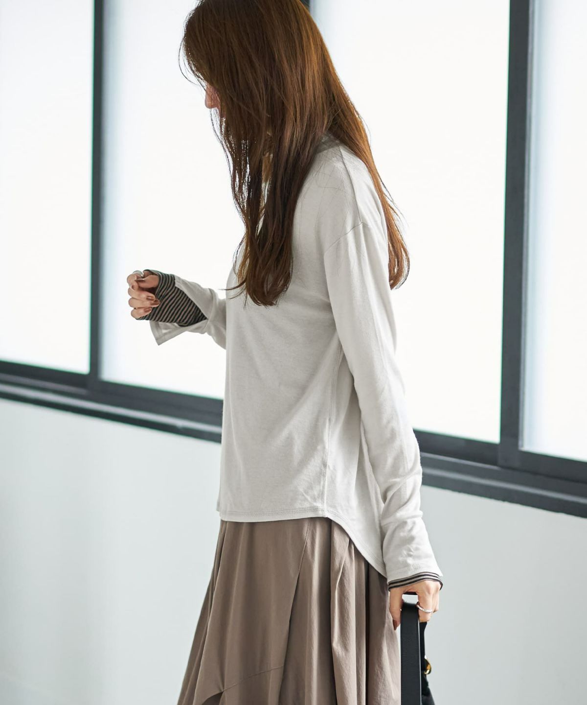 着用イメージ 167cm ブライトグレー