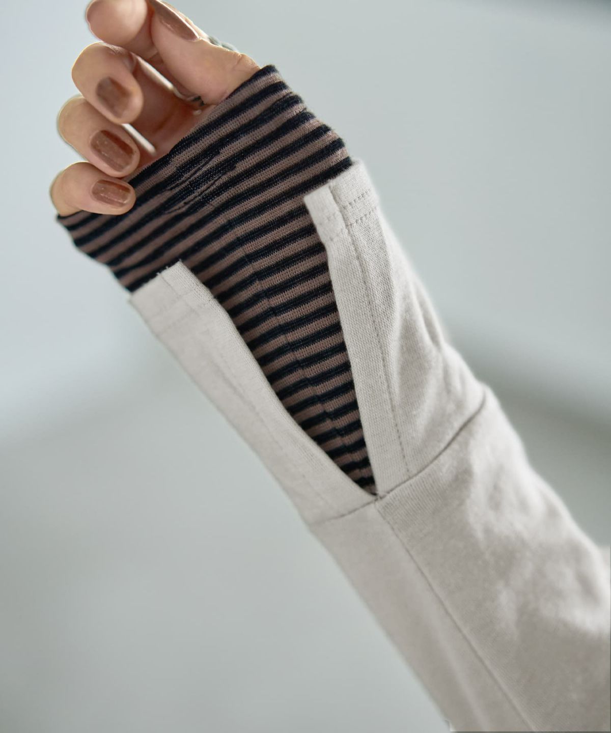 着用イメージ 166cm ブライトグレー