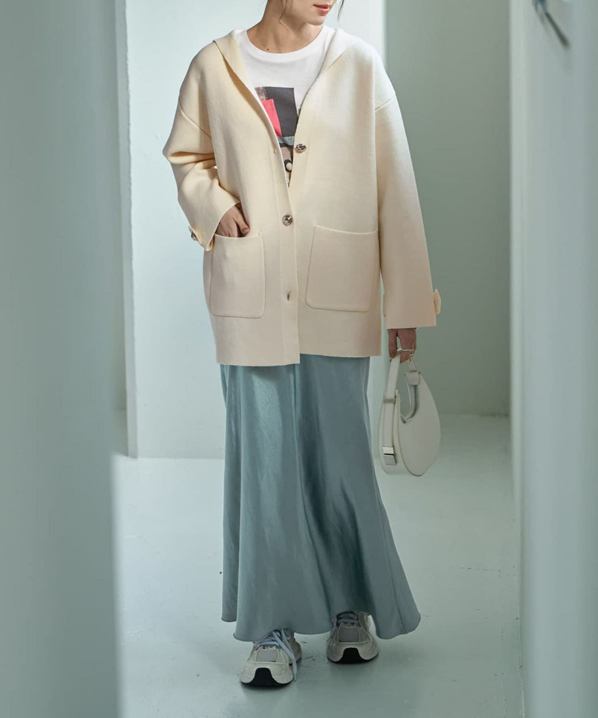 着用イメージ 167cm オフホワイト